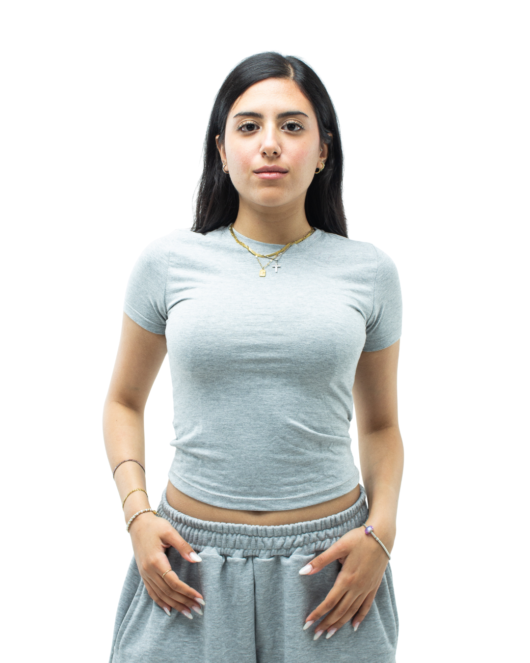 Light Grey Short Sleeve Top