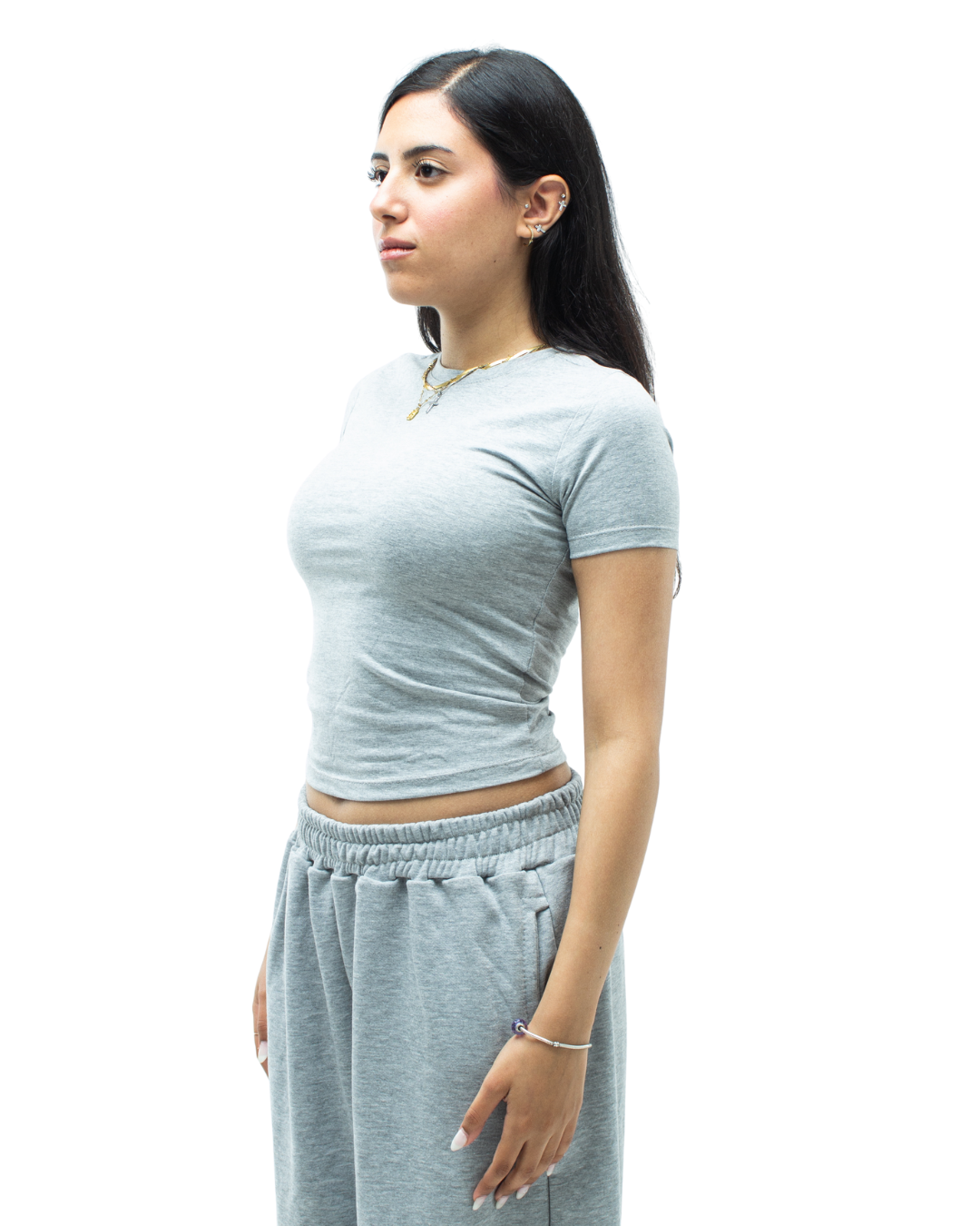 Light Grey Short Sleeve Top
