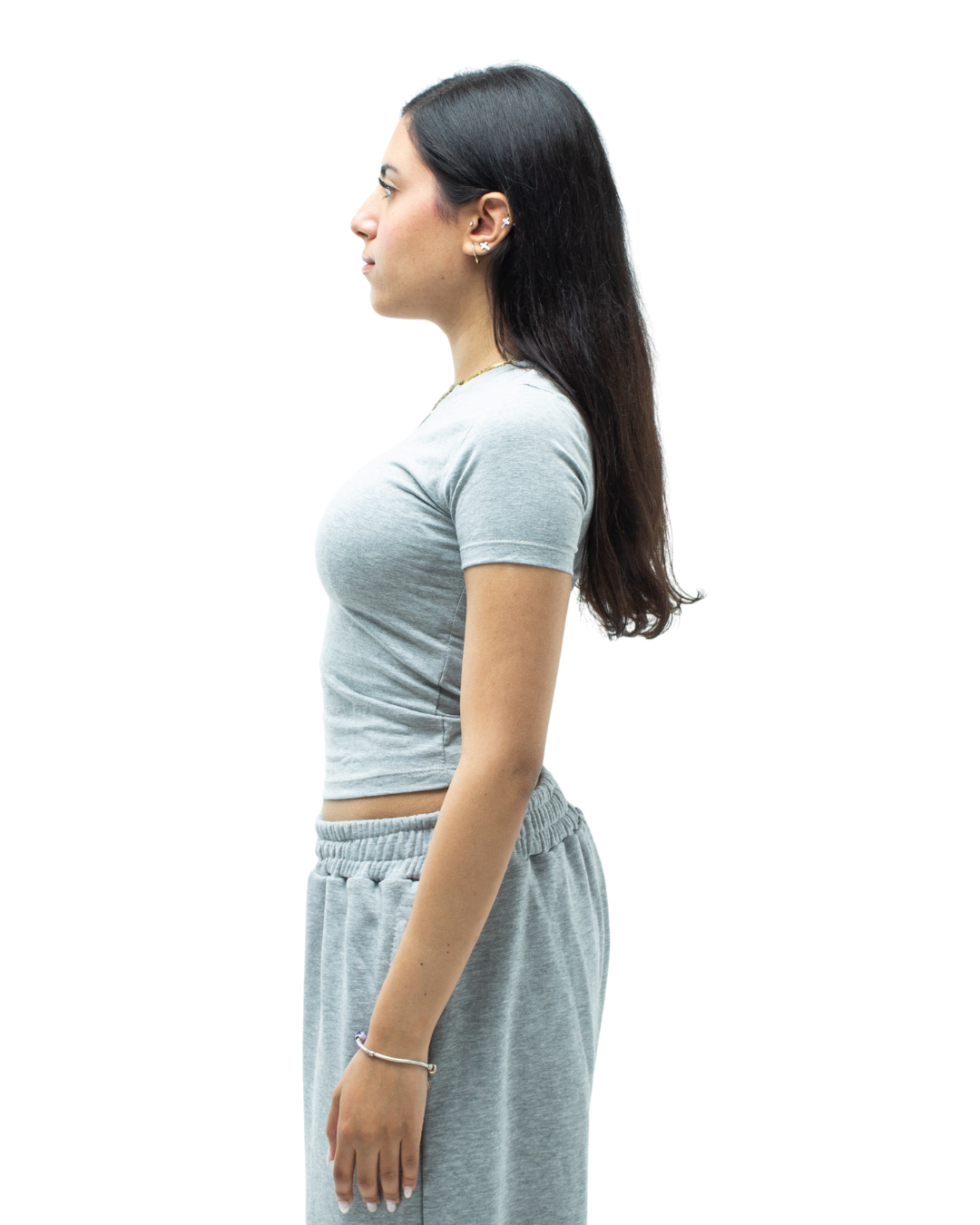 Light Grey Short Sleeve Top