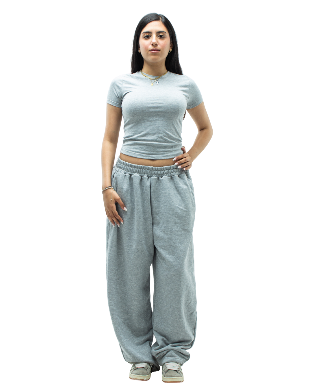 Light Grey Short Sleeve Top