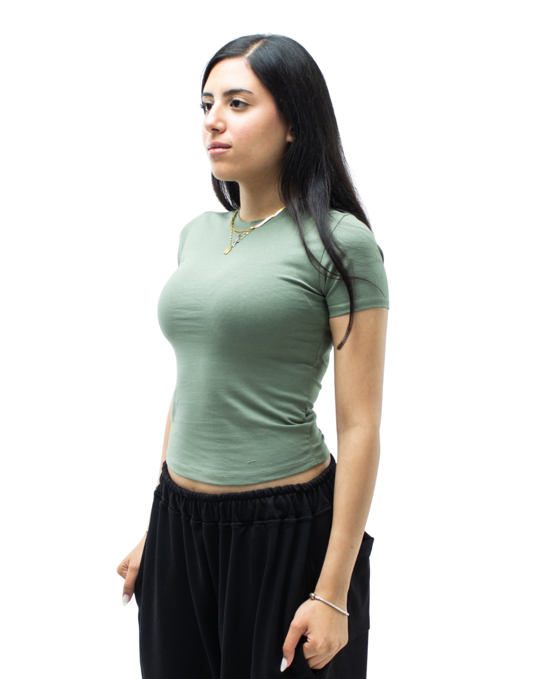 Olive Short Sleeve Top