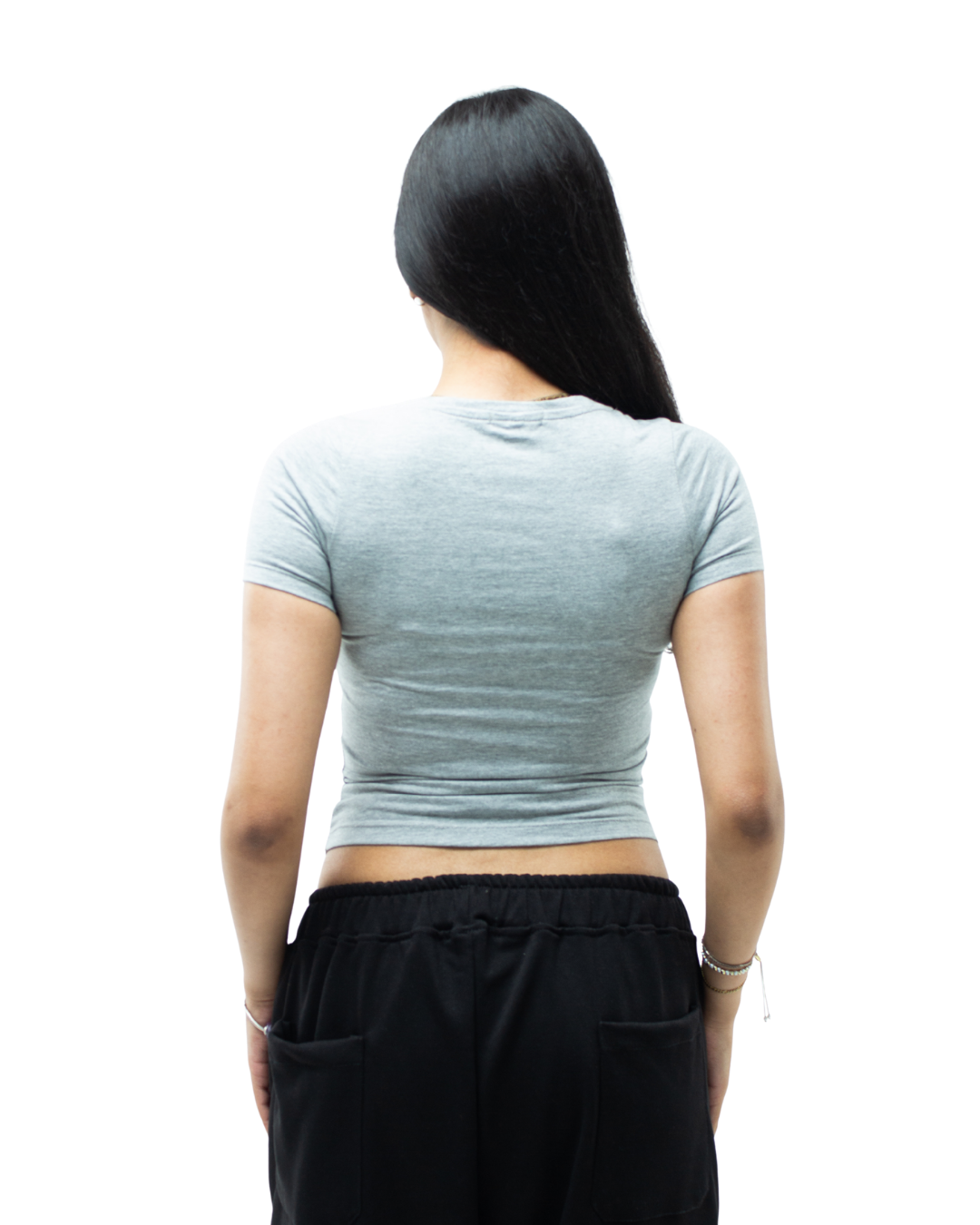 Light Grey Round Neck Top