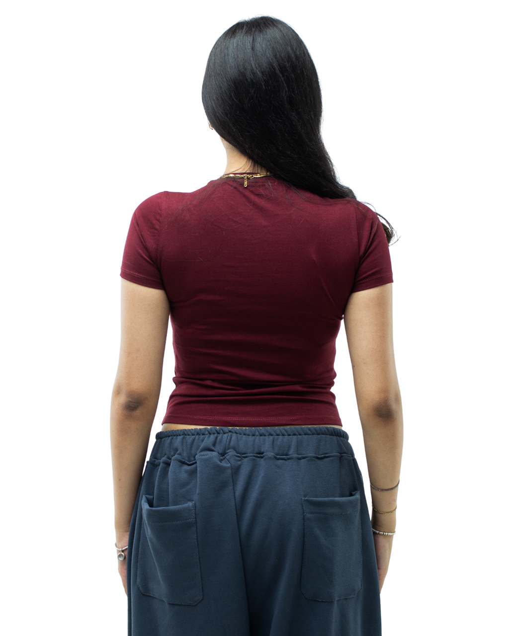 Burgundy Short Sleeve Top