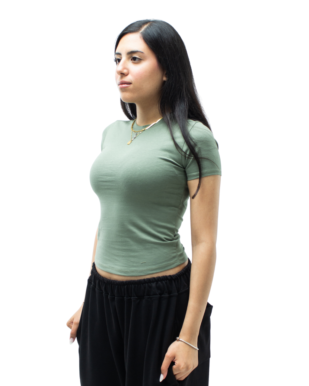Olive Short Sleeve Top