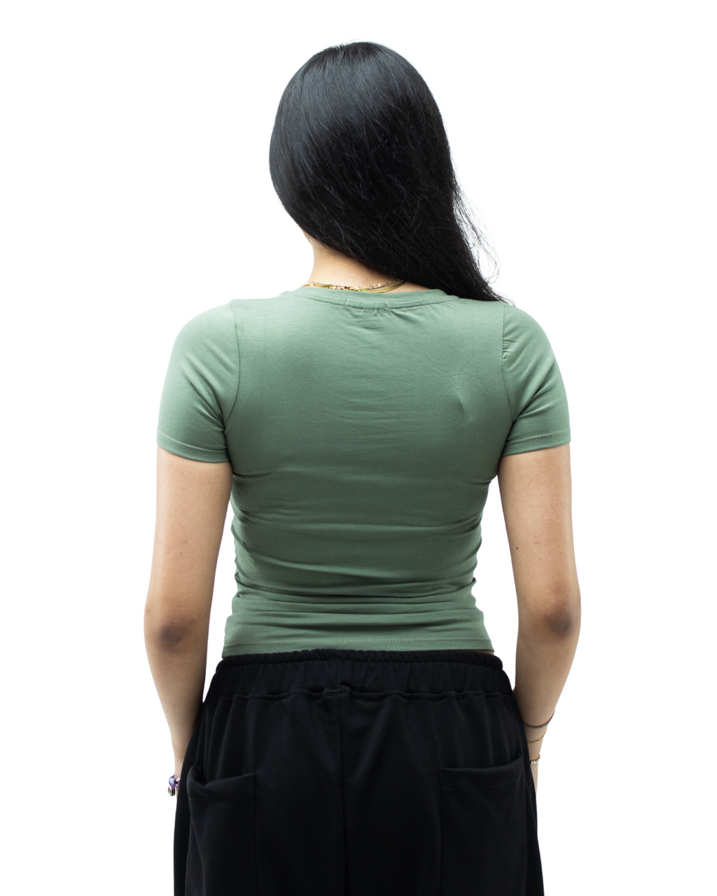 Olive Round Neck Top